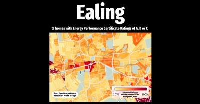 Ealing % of Homes with high EPC ratings