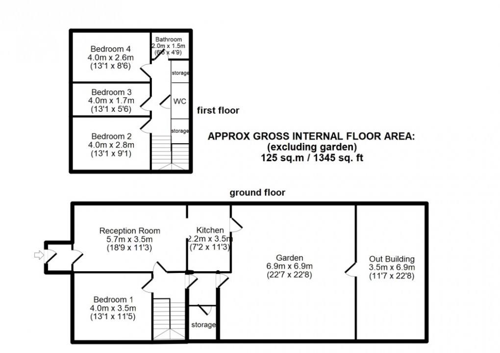 Floorplan for St Pauls Close, Ealing Common