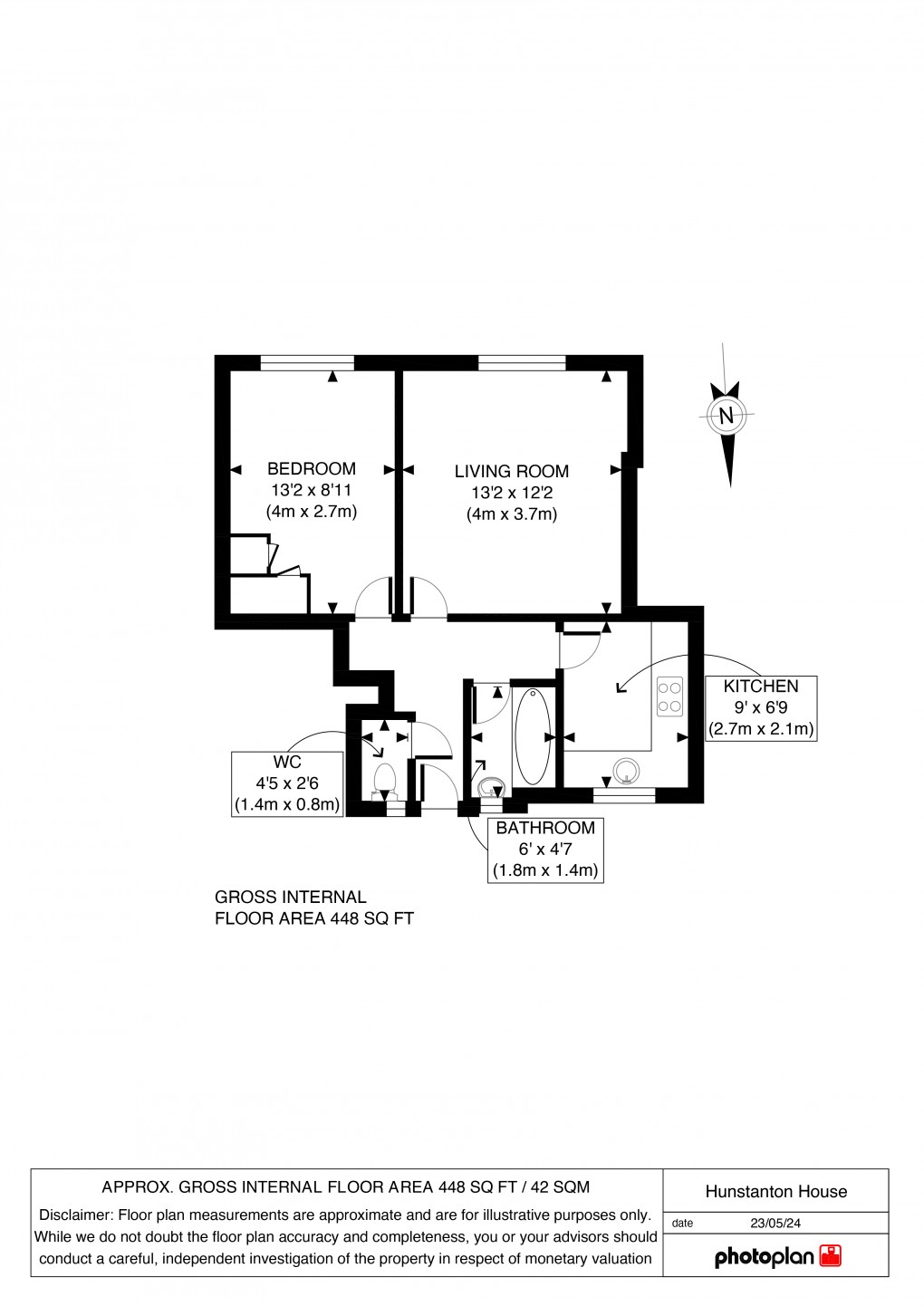 Floorplan for Cosway Street, Marylebone