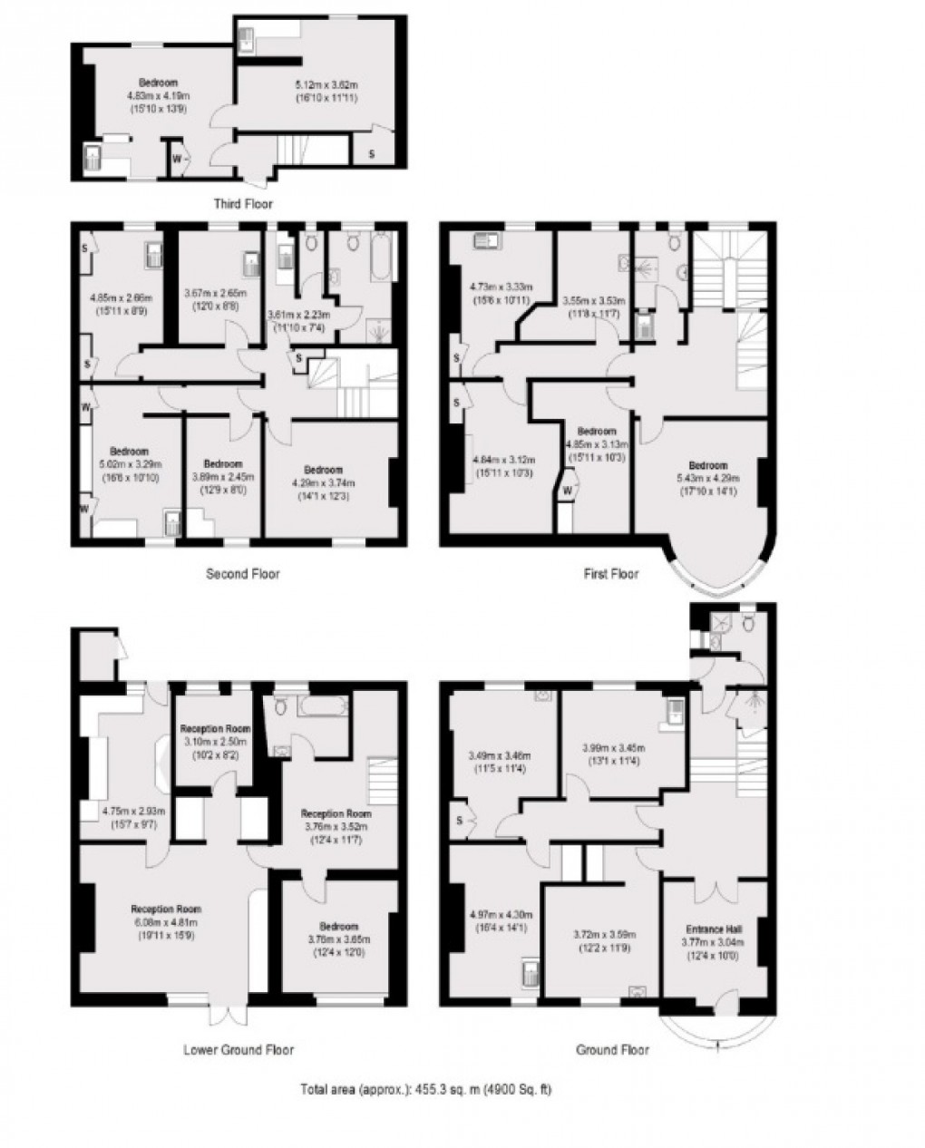 Floorplan for Clapham Common North Side, London