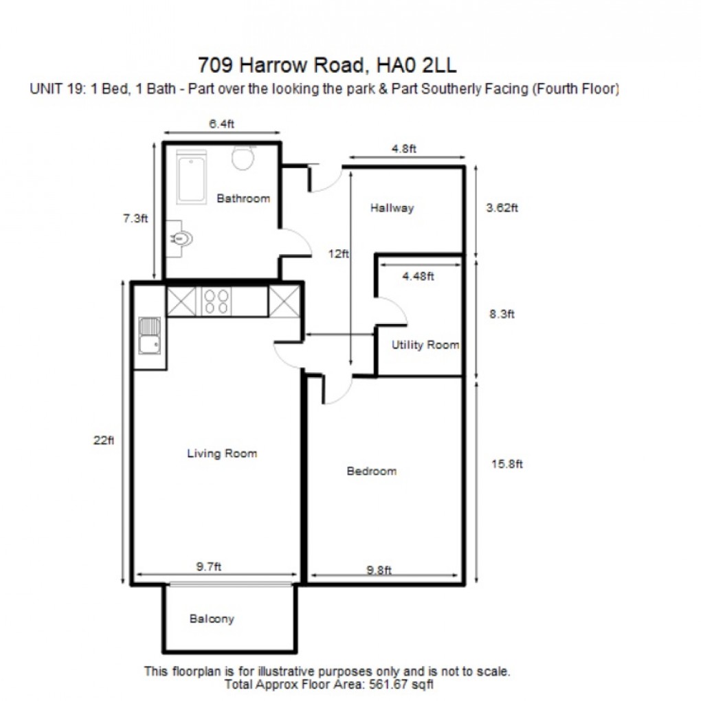 Floorplan for Harrow Road, Wembley