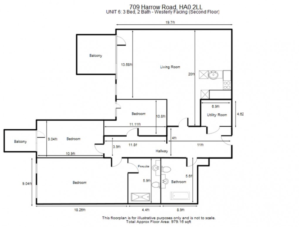 Floorplan for Harrow Road, Wembley