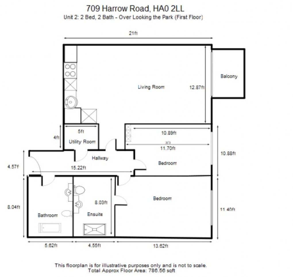 Floorplan for Harrow Road, Wembley