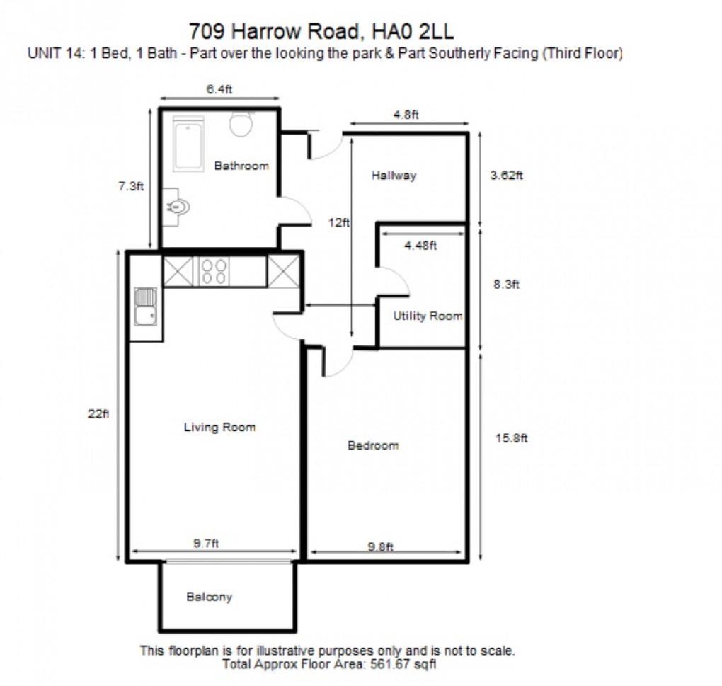 Floorplan for Harrow Road, Wembley