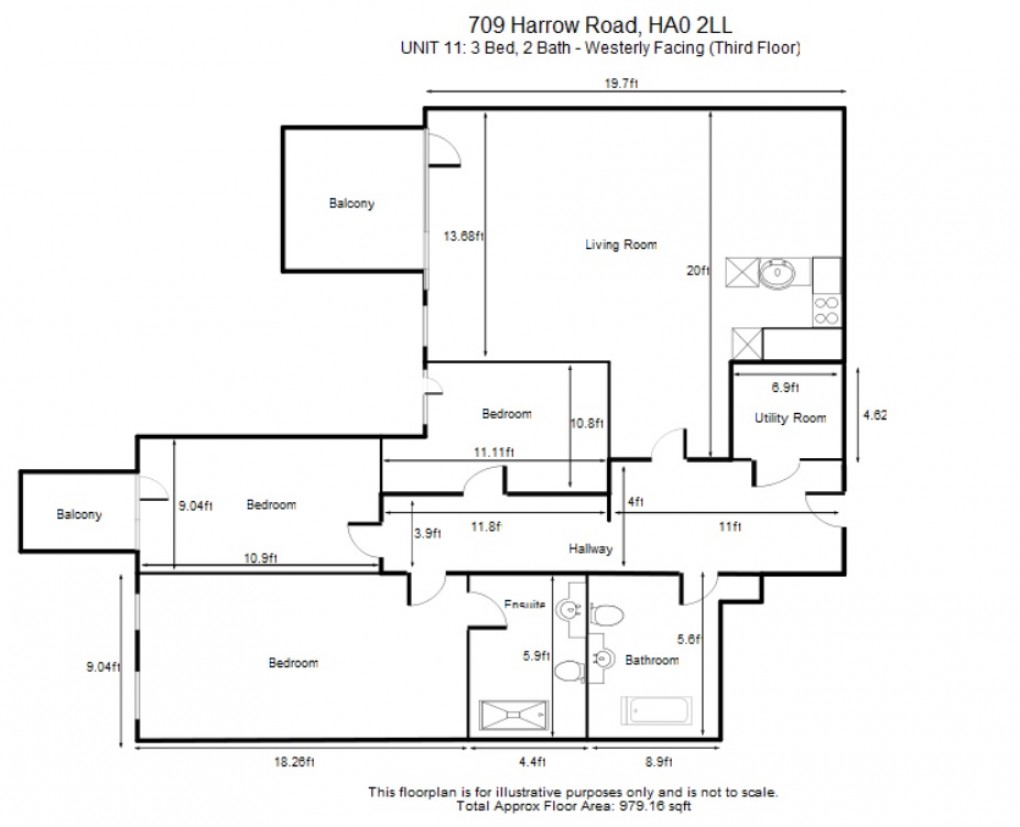 Floorplan for Harrow Road, Wembley