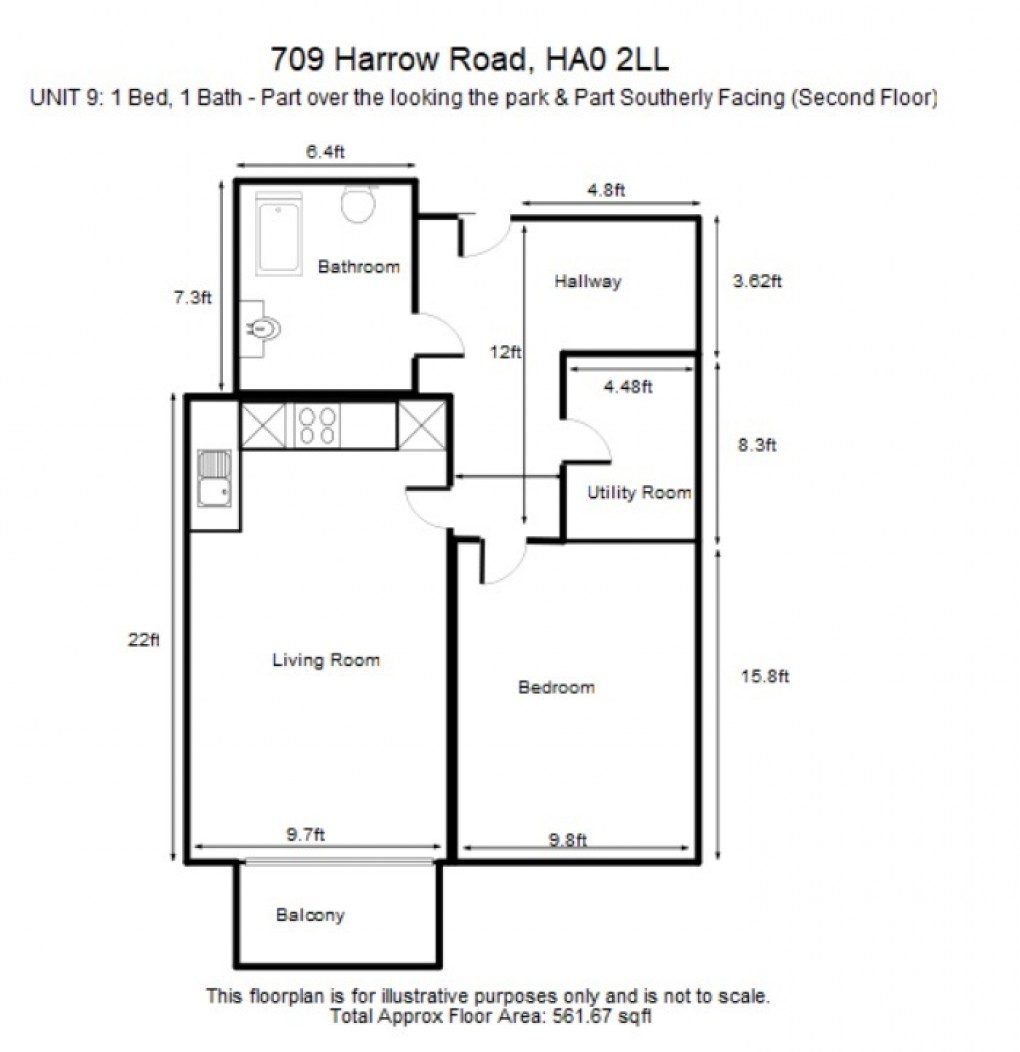 Floorplan for Harrow Road, Wembley