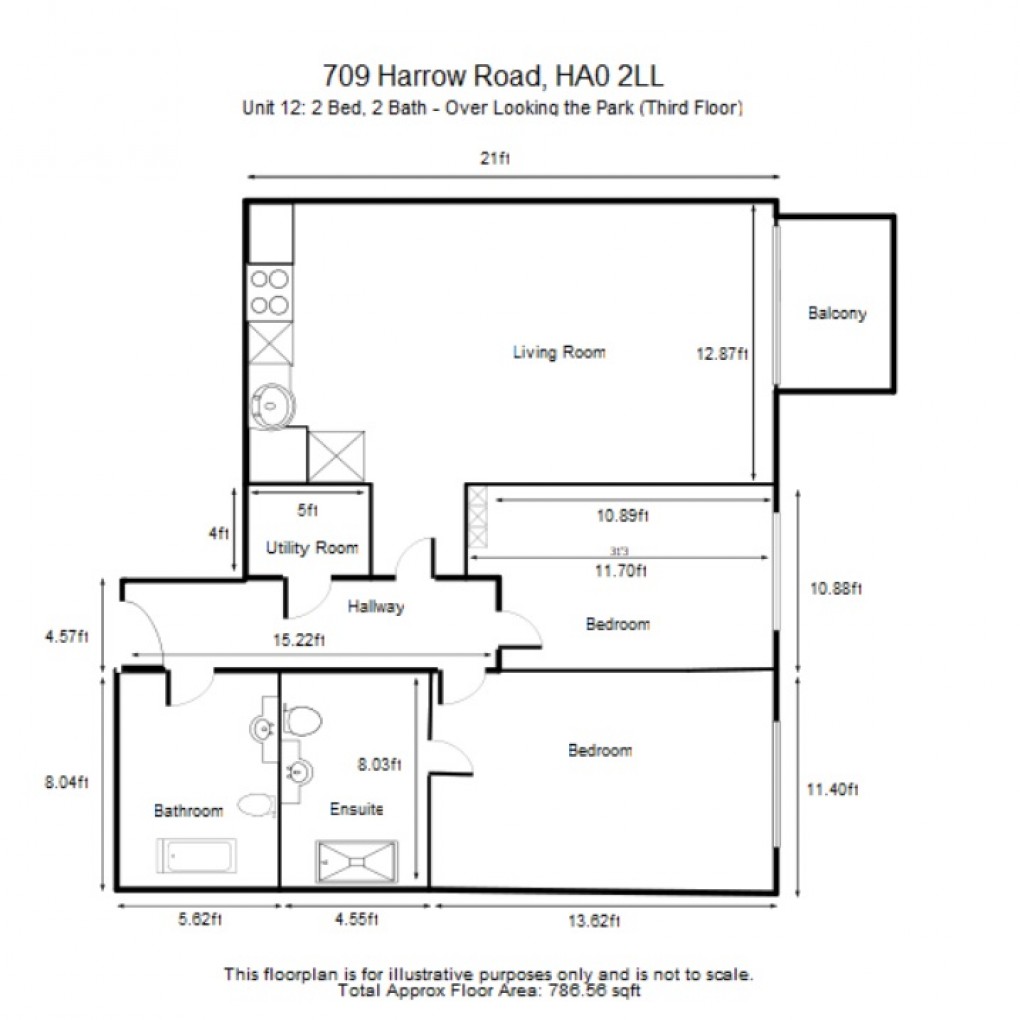 Floorplan for Harrow Road, Wembley