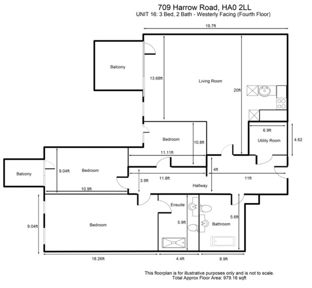 Floorplan for Harrow Road, Wembley