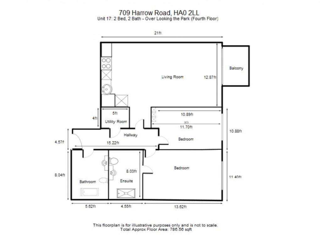 Floorplan for Harrow Road, Wembley