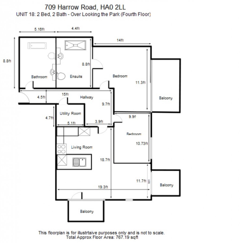 Floorplan for Harrow Road, Wembley