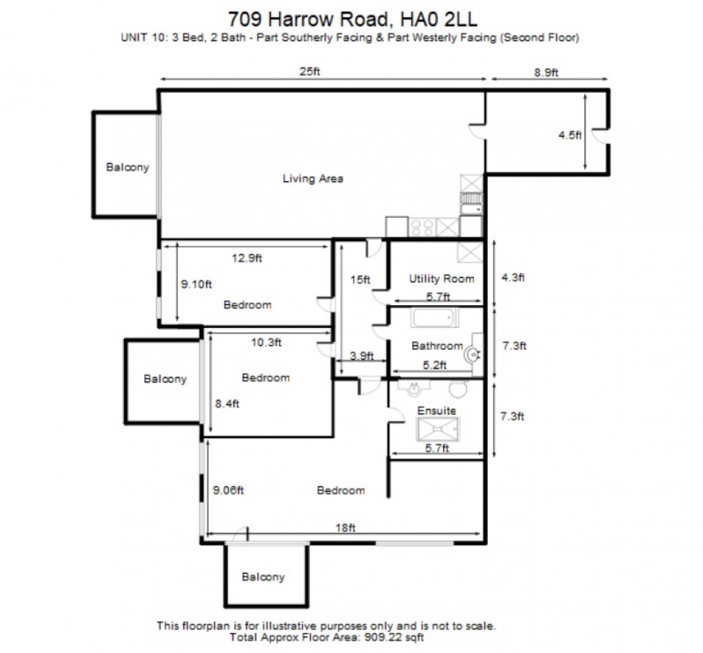 Floorplan for Harrow Road, Wembley