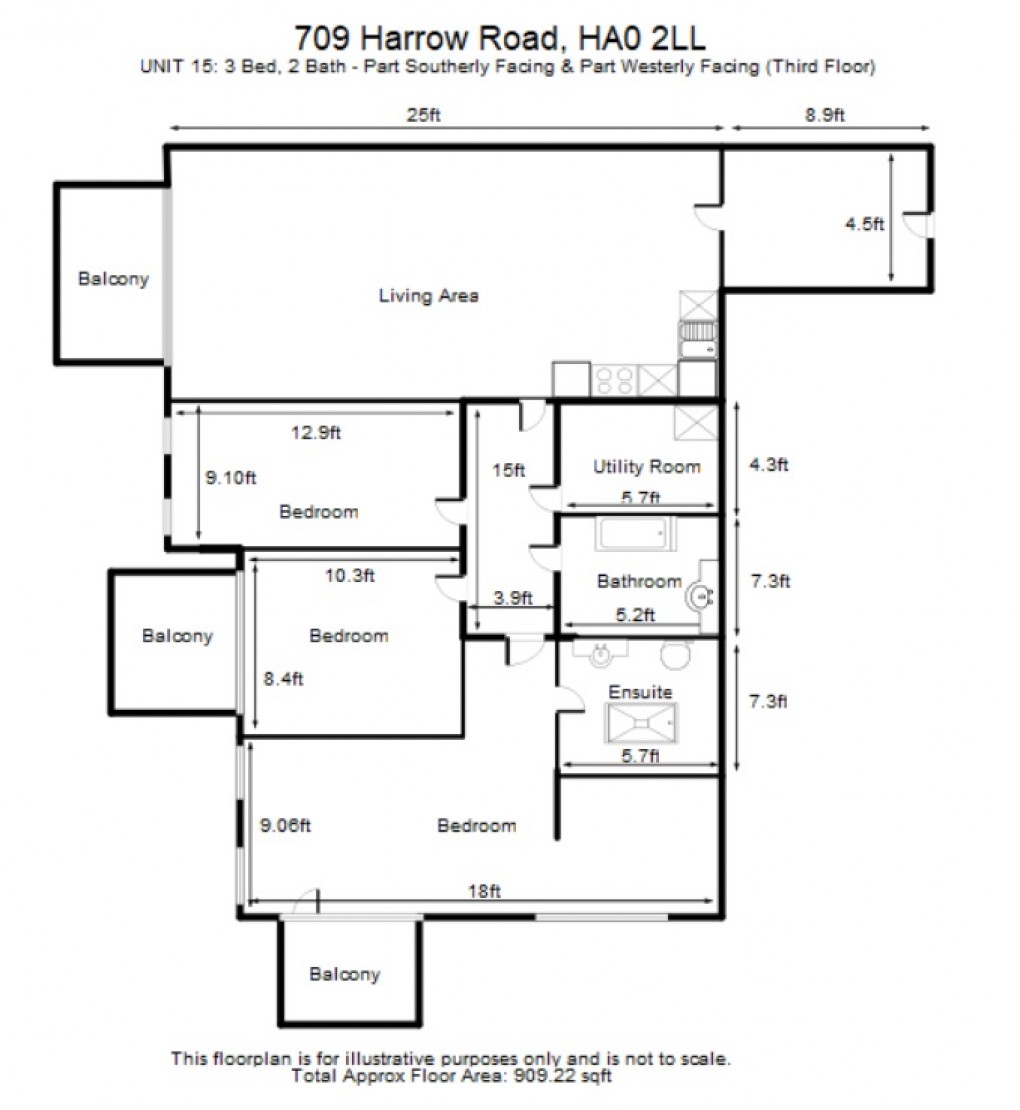 Floorplan for Harrow Road, Wembley