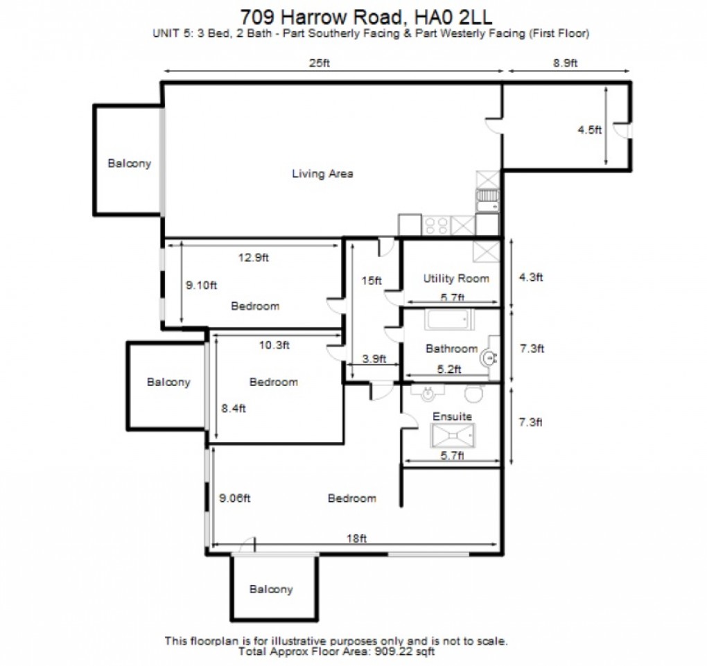 Floorplan for Harrow Road, Wembley