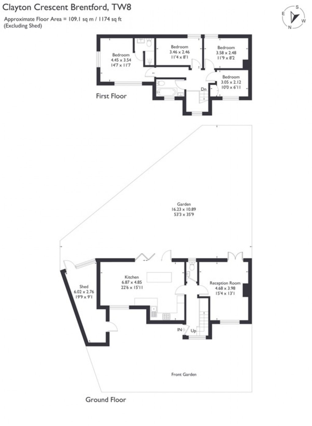 Floorplan for Clayton Crescent, Brentford