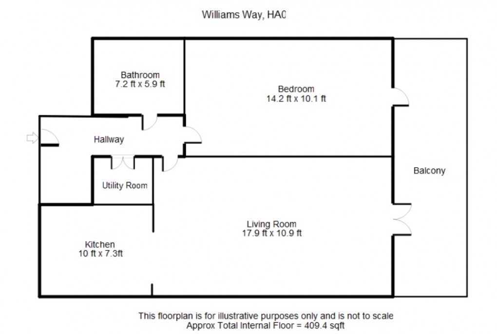 Floorplan for Williams Way, Wembley