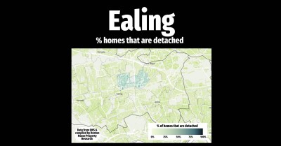 BLUE HEAT MAP – % Detached Homes